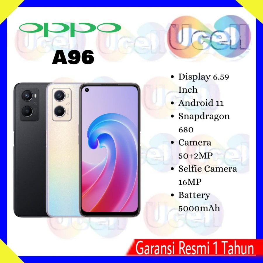 OPPO A96 - 8/256 Ram 8GB Internal 256GB - Garansi Resmi