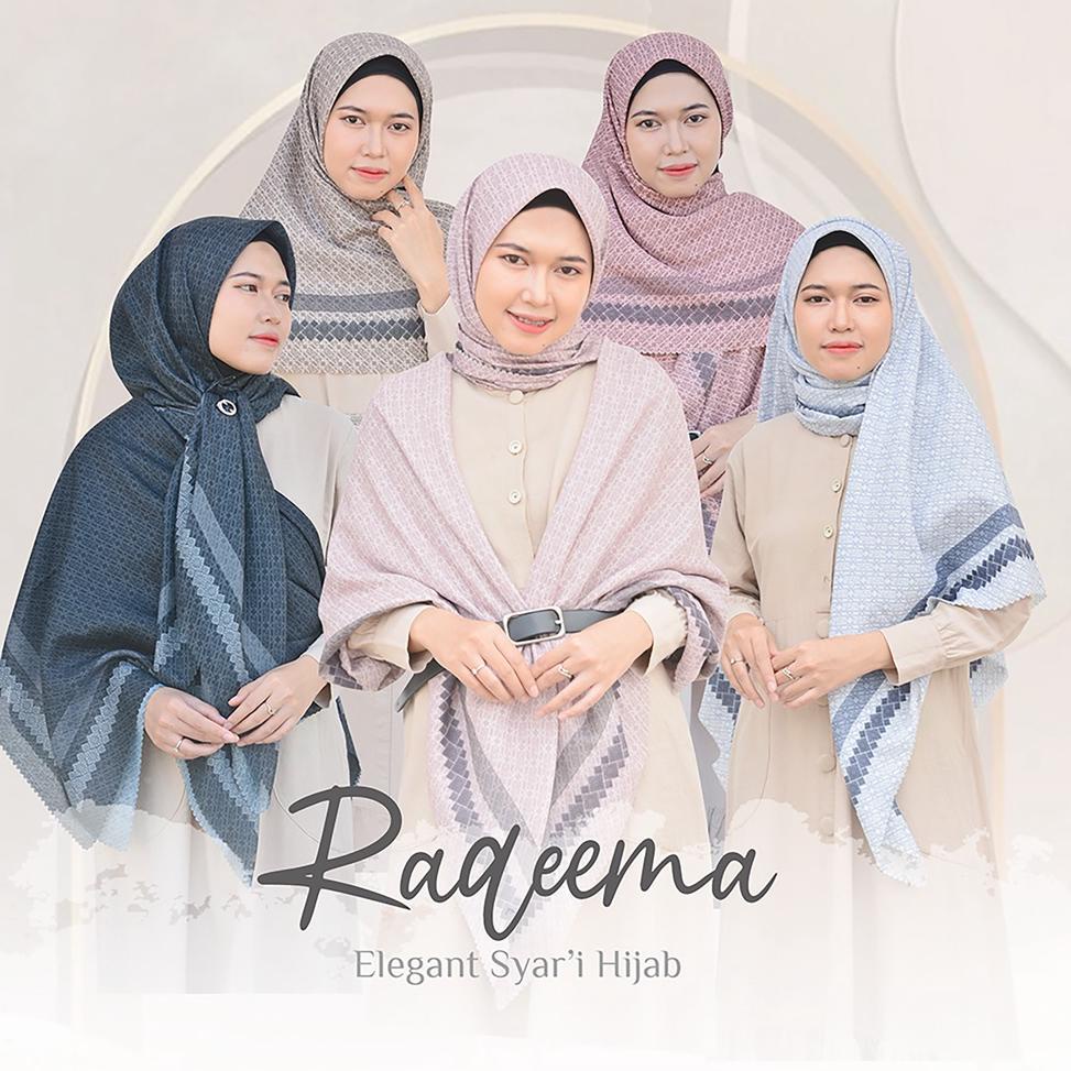 PALING DIMINATI Hijab Jumbo | Kerudung Segi Empat Motif | Jilbab Syar'i Raqeema Series