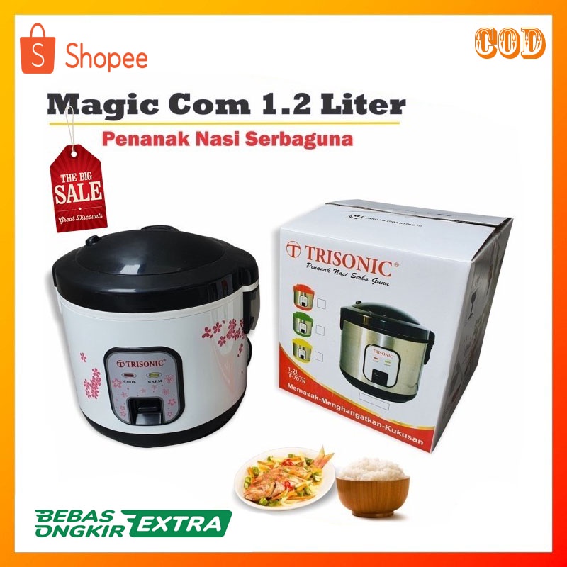 Rice cooker trisonic magic com / Penanak nasi / rice cooker 1.2 liter dan 1.8 liter T-707N 3 IN 1 ma