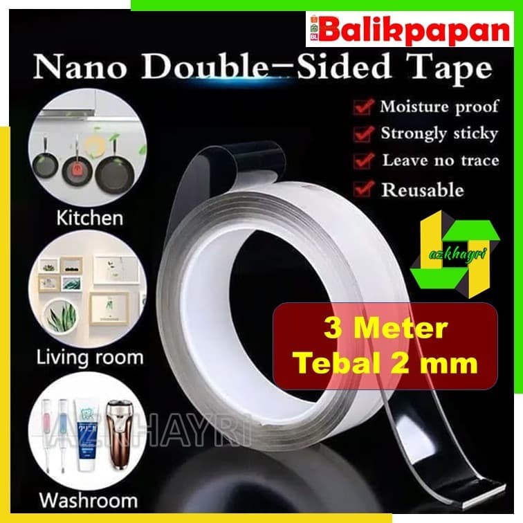 Double Tape Lakban Bening 3 meter