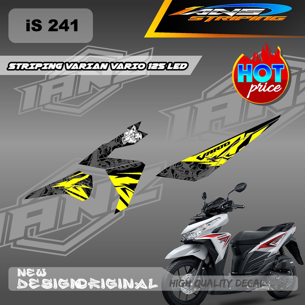 NEW STIKER DECAL VARIO 125 LED VARIAN WARNA SERIES FOX / DECAL VARIO 125 LED / STIKER KERETA VARIO 125 LED IS241