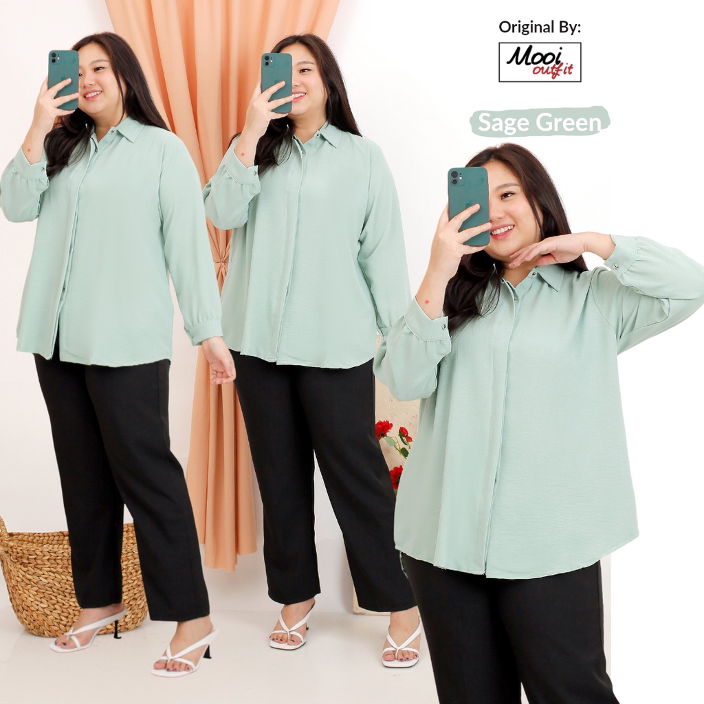 Kemeja Oversize Wanita Crinkle