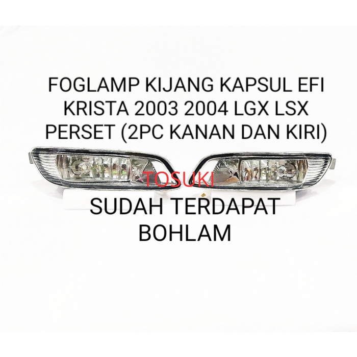 PERSET foglamp kijang kapsul efi krista 2003 2004 lgx lsx fog lamp kijang lampu bemper