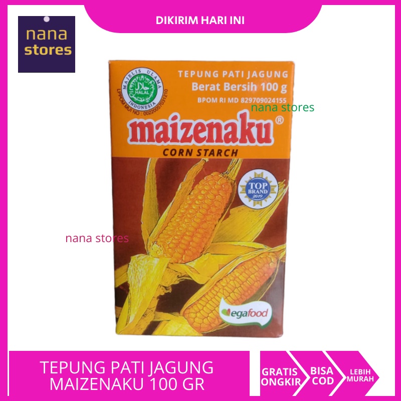 

Maizenaku Corn Starch 100 gr, tepung pati jagung Tepung Maizenaku, Corn starch powder