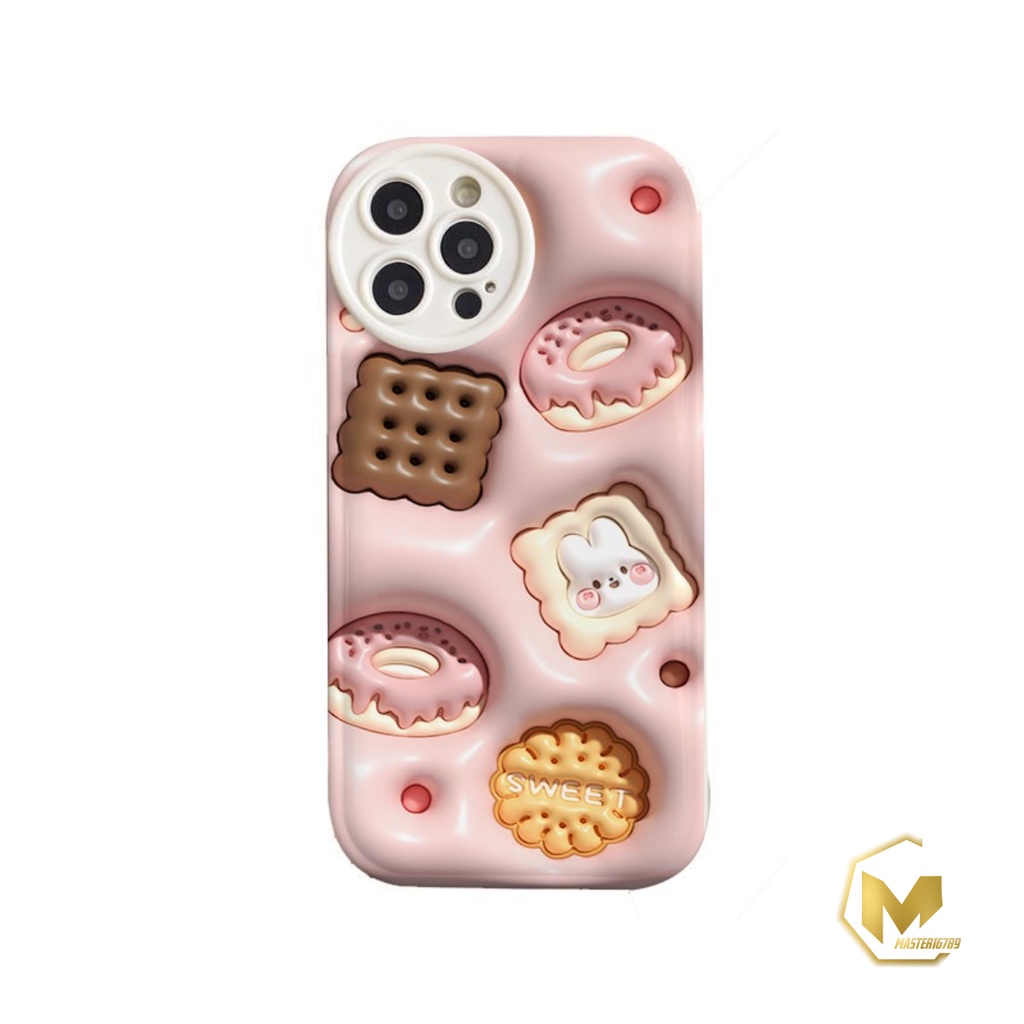 SS146 SOFTCASE MOTIF COOKIES AKSEN 3D FOR IPHONE 6 6+ 7 8 SE 2020 7+ 8+ X XS XR XS MAX 11 12 13 14 PRO MAX MA4081