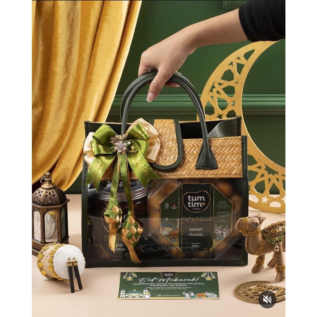 TAS TIKAR KEPANG HIJAU + PENGAIT/TAS HAMPERS/WADAH HAMPERS