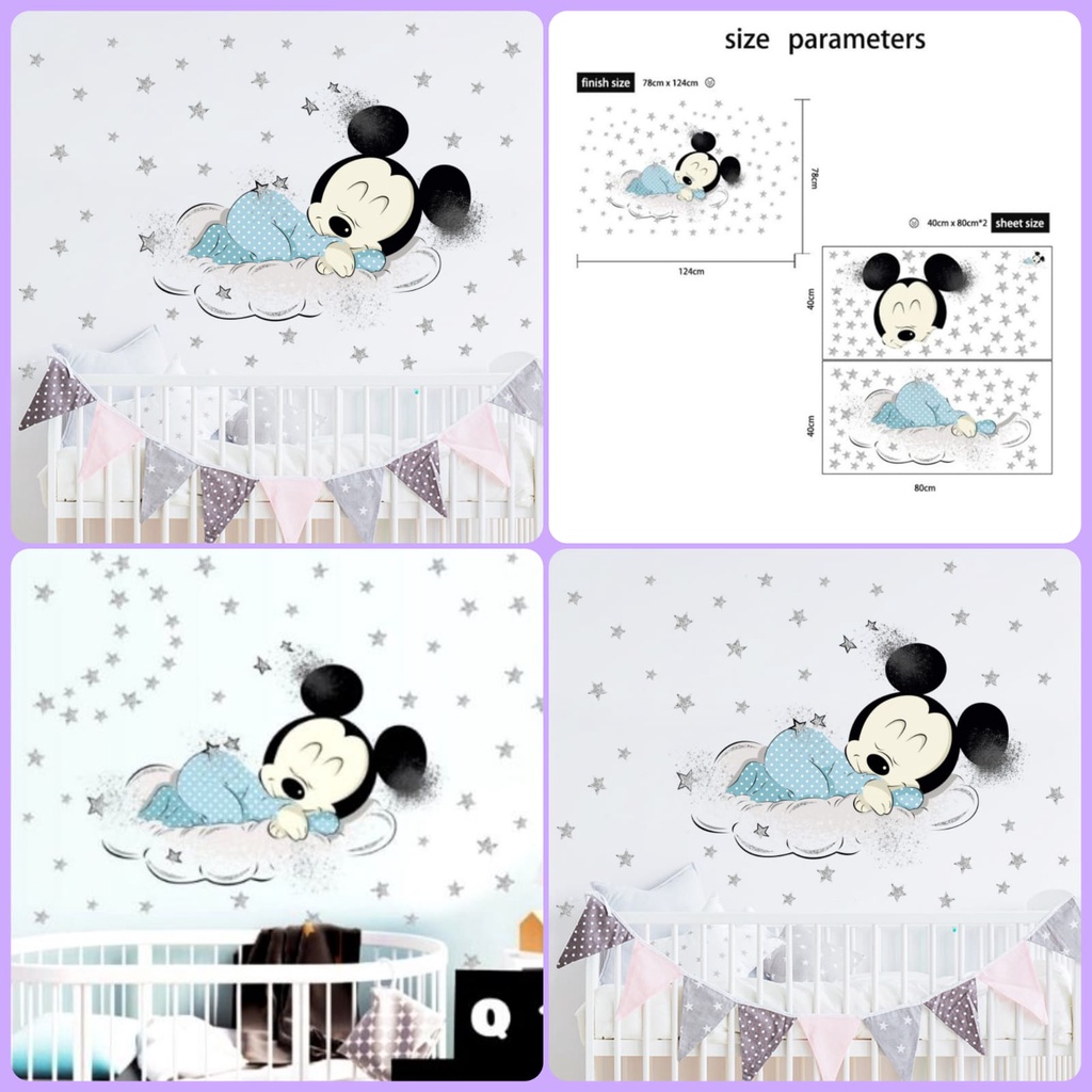 LUCKY CAT - STIKER DINDING MICKEY MOUSE | WALLPAPER DINDING MICKEY MOUSE | STIKER MICKEY MOUSE | WAL