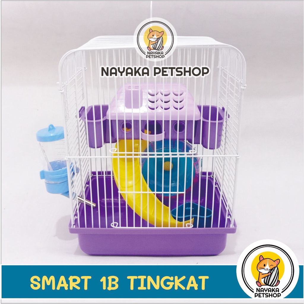 Smart Tingkat 1B Kandang Hamster Tingkat 2 Lantai Murah Rumah Besi Jeruji Hewan