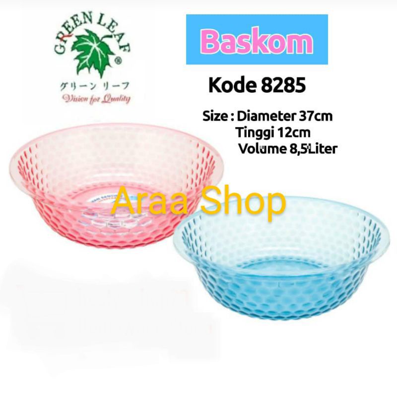 GREEN LEAF Baskom Dotto Basin 8.5 Liter & 5.5 L Bening Transparan Warna Tahan Banting Unbreakable 5,