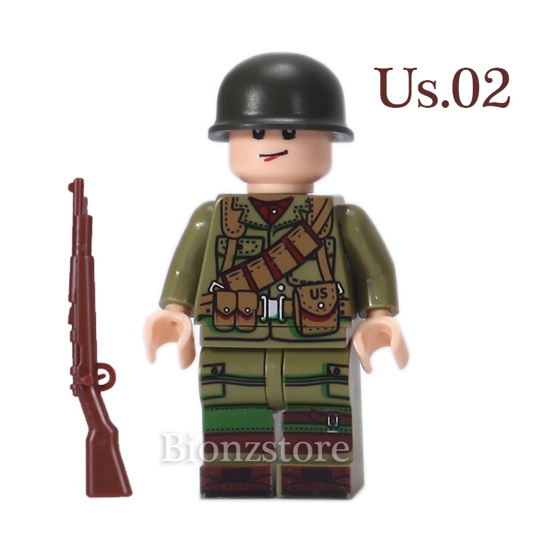 Lego WW2 Tentara Us.02 plus Senjata