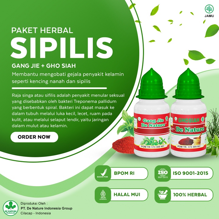 Obat Sipilis Kencing Nanah Atau Gonore Herbal De Nature Gang Jie Gho Siah