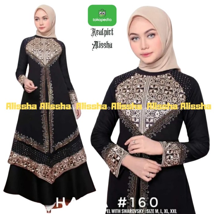 Gamis Gamis Abaya Turkey Jersy Import Mix Ceruty Premium Terbaru 2021 - M, Hitam(E3T2) Gamis Terbaru