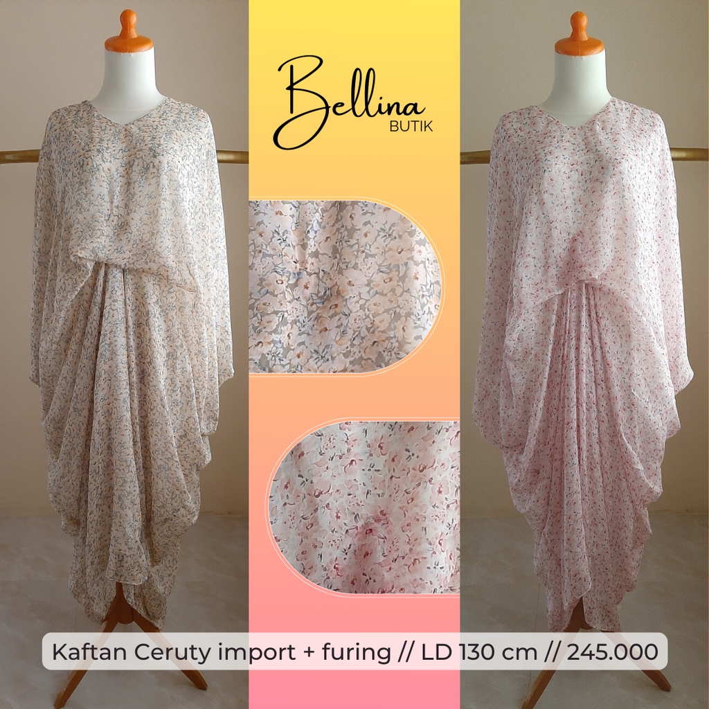 Kaftan Ceruty Import / Kaftan Bunga