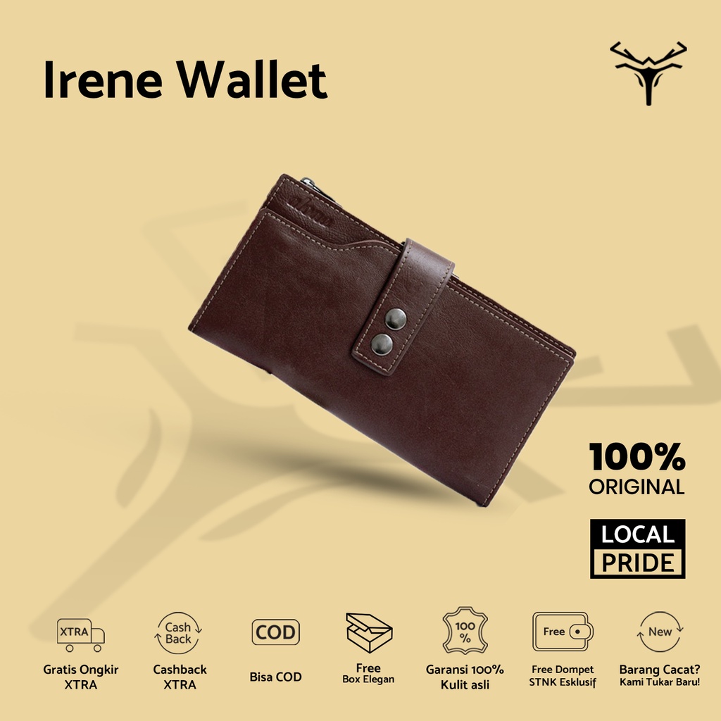 Dompet Kulit | Irene | Leather Dompet | Dompet Cewek |  Dompet Wanita | Dompet Lipat Wanita | Dompet
