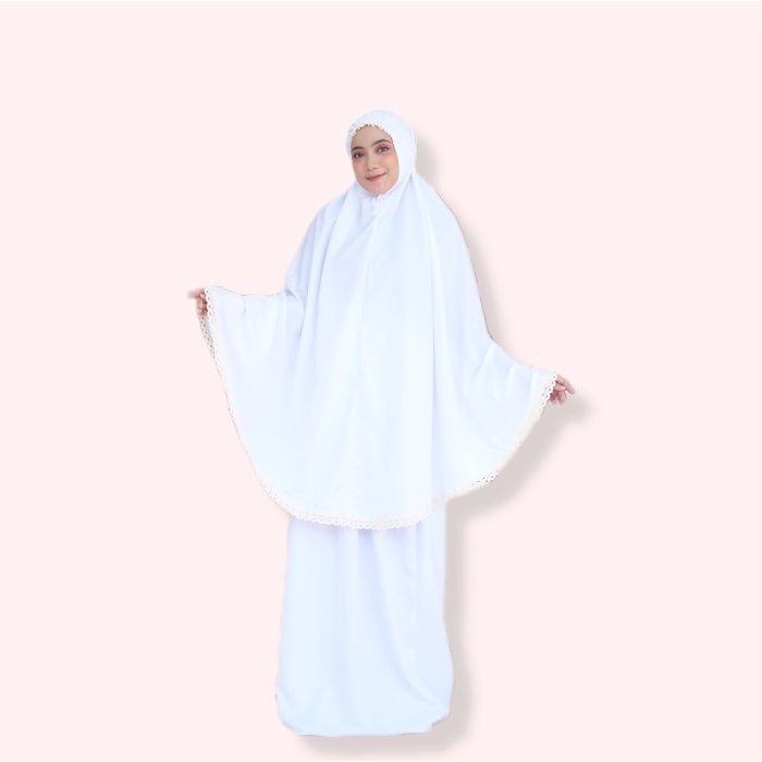 mukena dewasa mukena setelan mukena putih polos mukena murah grosir