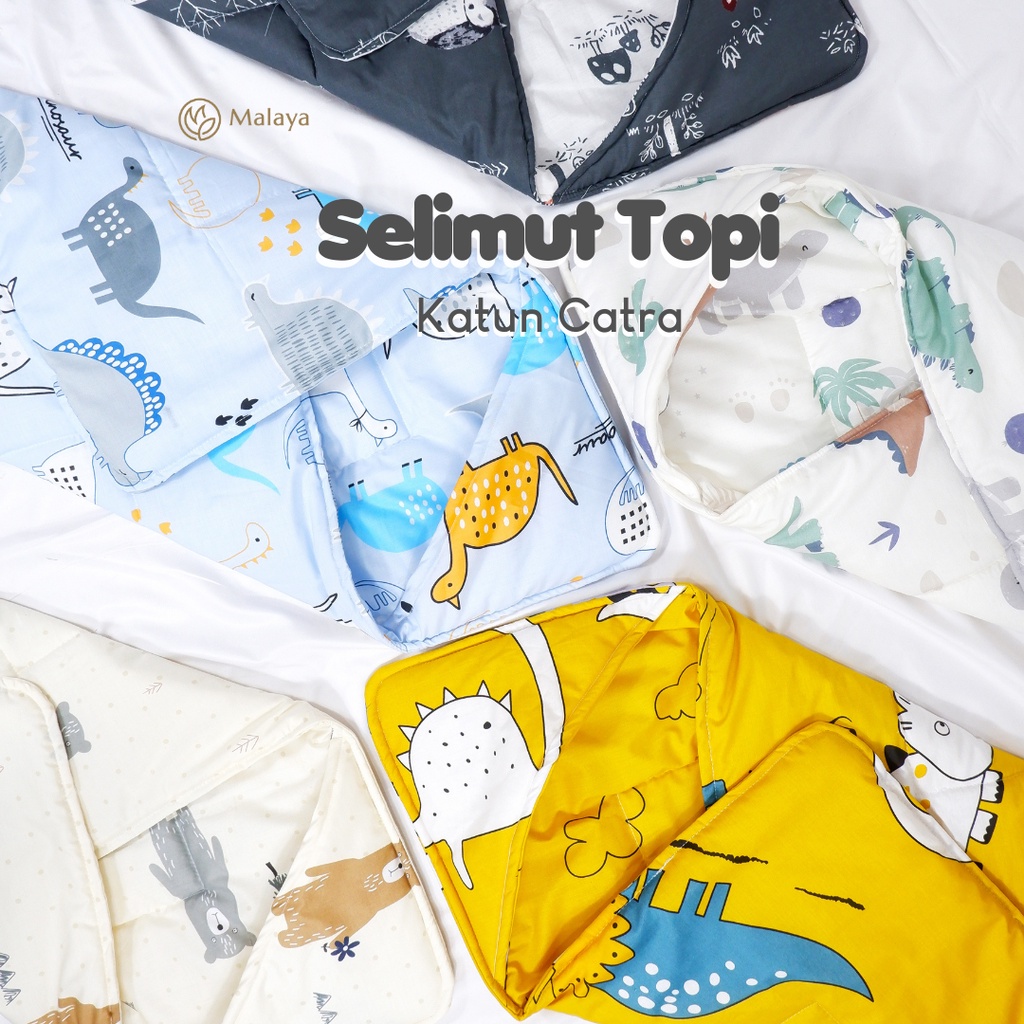 BABY BLANKET / SELIMUT TOPI BAYI / PERLENGKAPAN TIDUR BAYI / SELIMUT BAYI MALAYA BABY