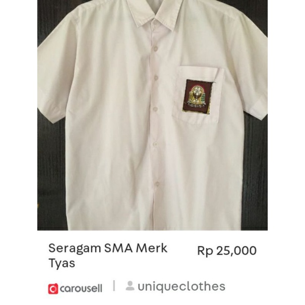 Seragam SMP SMA Merk Tyas