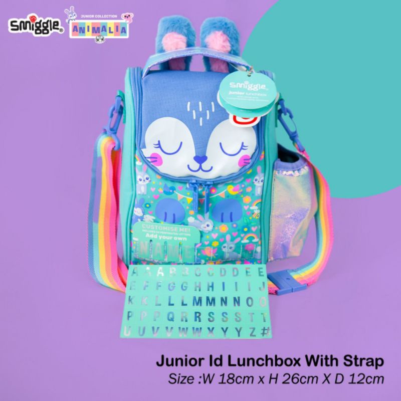 Smiggle Animalia junior character backpacks and lunchbag