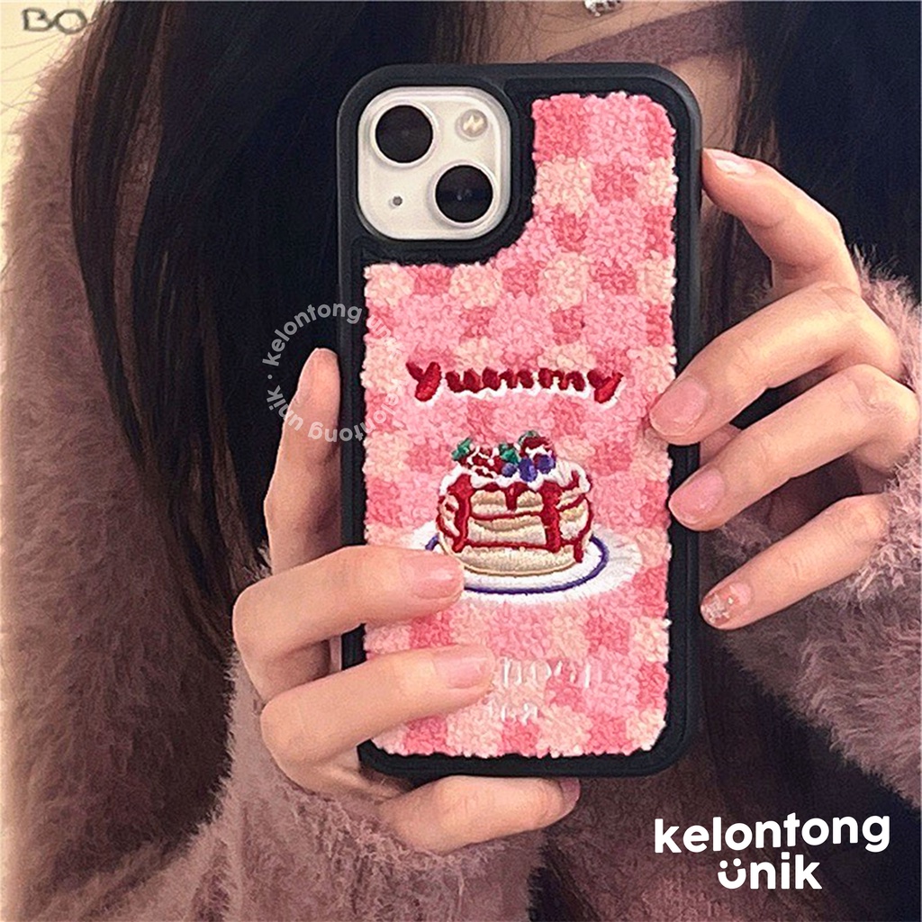 For iPhone - Mix Embroidery Wool Knit Case/ Soft Case Bulu-Bulu