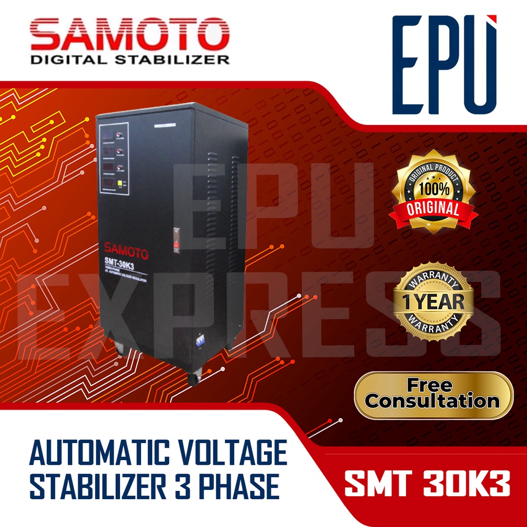 Stabilizer Samoto stabiliser 30KVA 3 Phase Fase Stavol Listrik SMT AVR