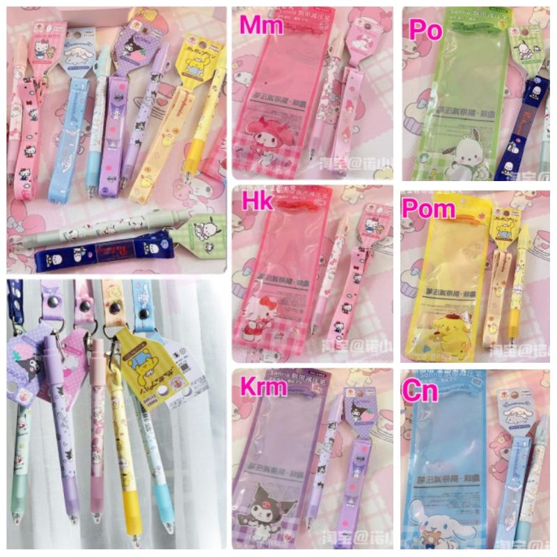 

CL Bolpen tali Kitty Melody Kuromi Pom Cinamoroll Po