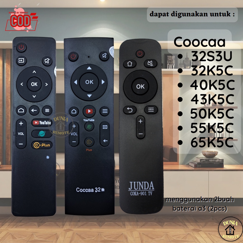 Remote TV Coocaa Series Android Digital Smart TV Coocaa Youtube 32 32S3U