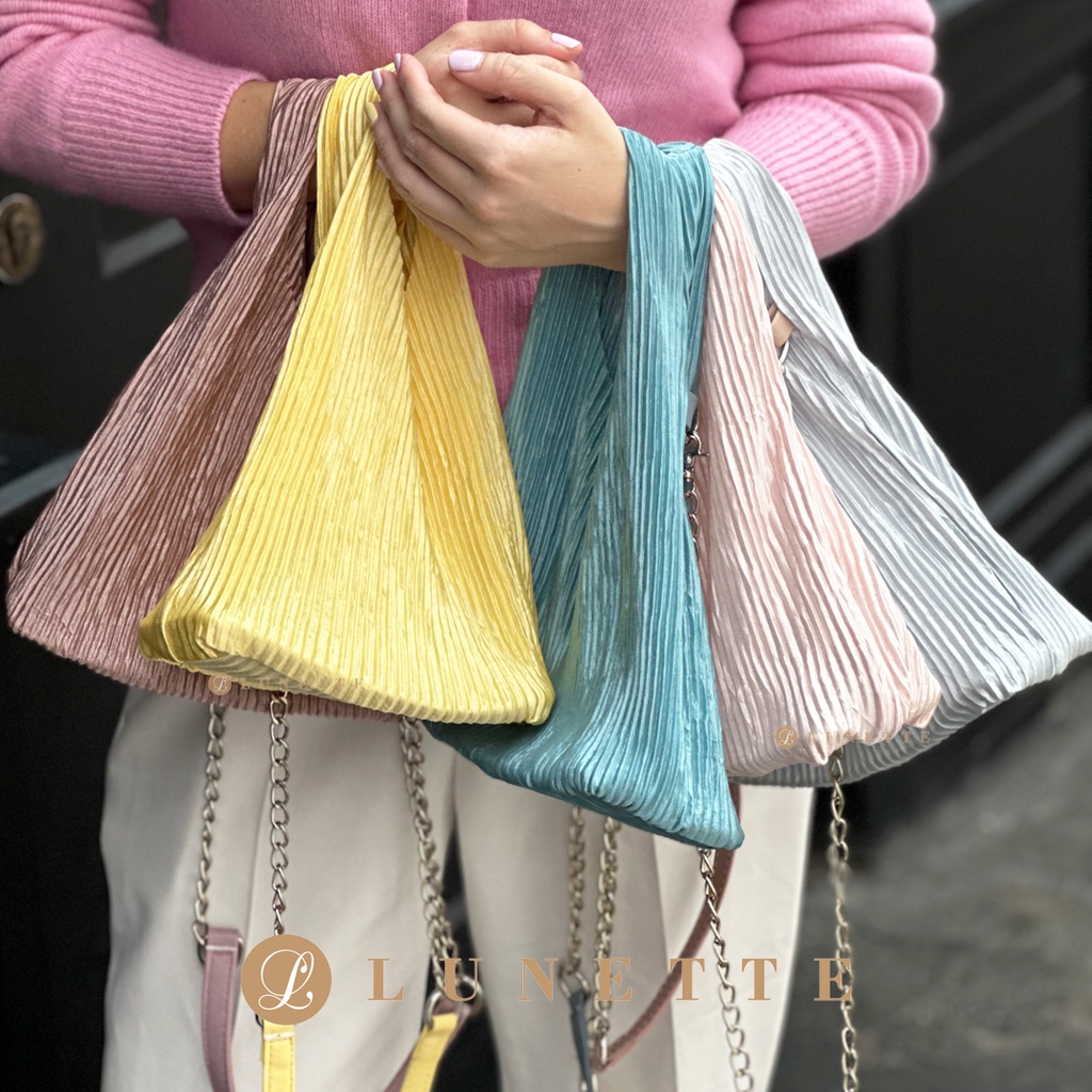Lunette Pleats Bag Tas Mini Selempang Ala Korea