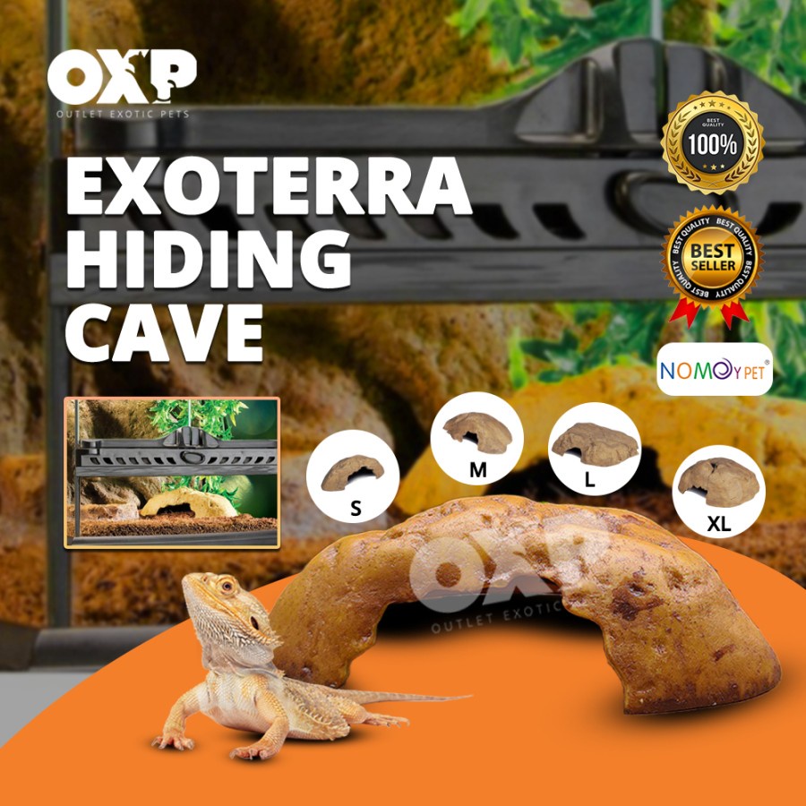 HIDING CAVE EXOTERRA REPTILE TORTO ULAR SULCATA ALDABRA PREMIUM