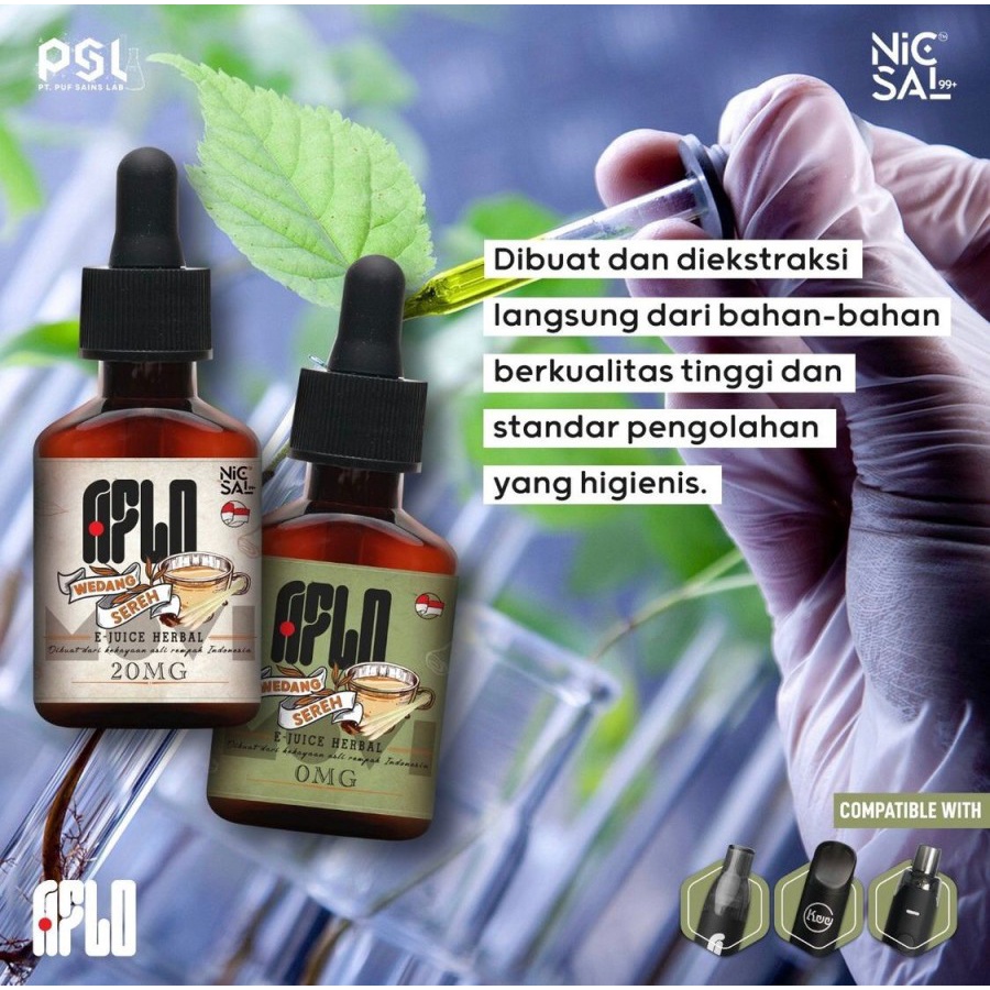 MOVI Aflo Wedang Sereh E-Juice Herbal Salt Nic 30ML by MOVI