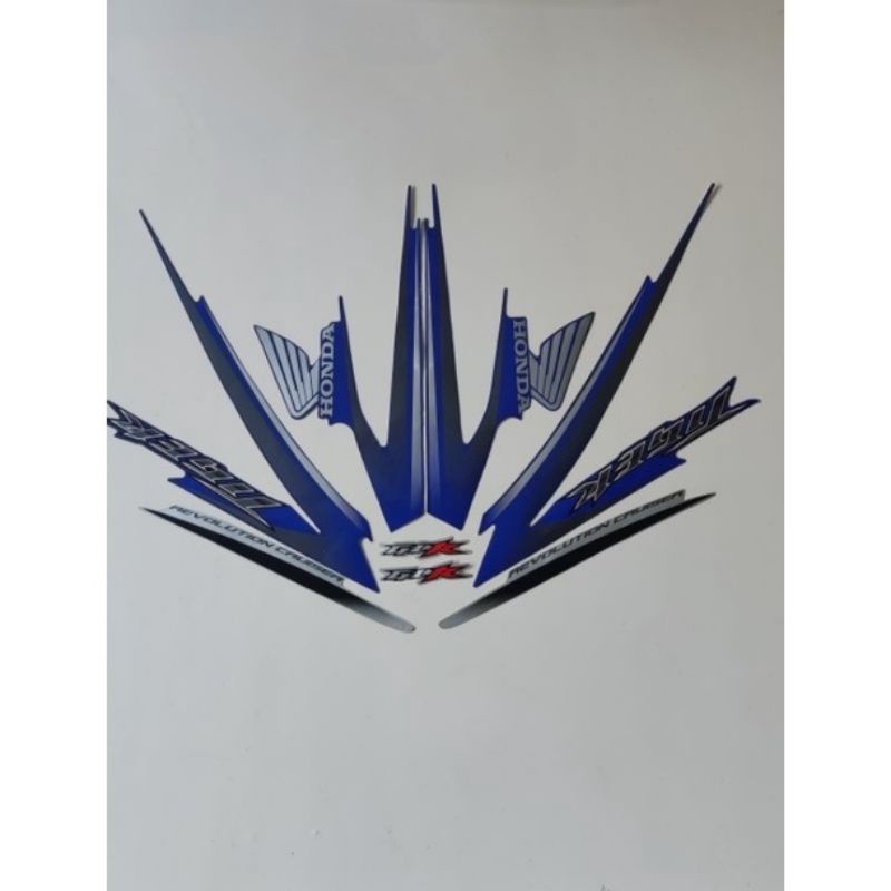 Striping sticker lis body honda tiger revo 2009 biru