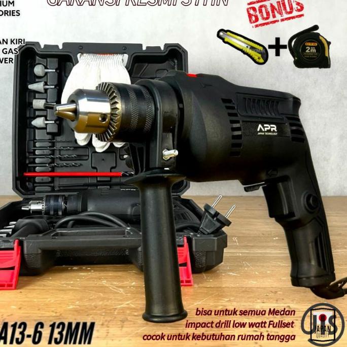 ♙ Mesin bor APR JAPAN A13-6 HUJIA JLD tangan uchiha 10mm & 13mm listrik  ORIGINAL komplit ✸