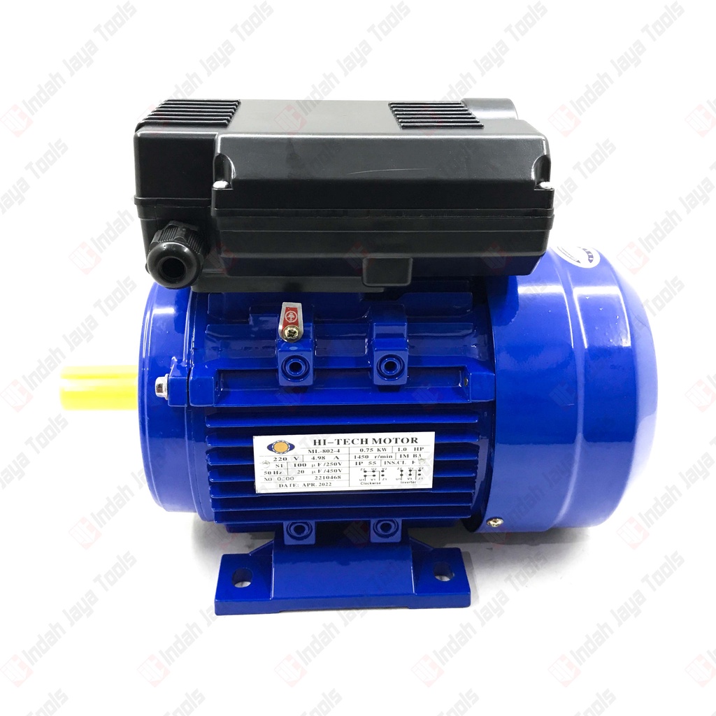 HITECH Dinamo Elektro Motor 1 HP 1 Phase 1450 RPM Electro