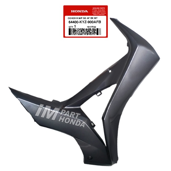 64400-KYZ-900AFB Cover Sayap Kanan Supra X 125 Helm In Hitam Abu Abu JKT