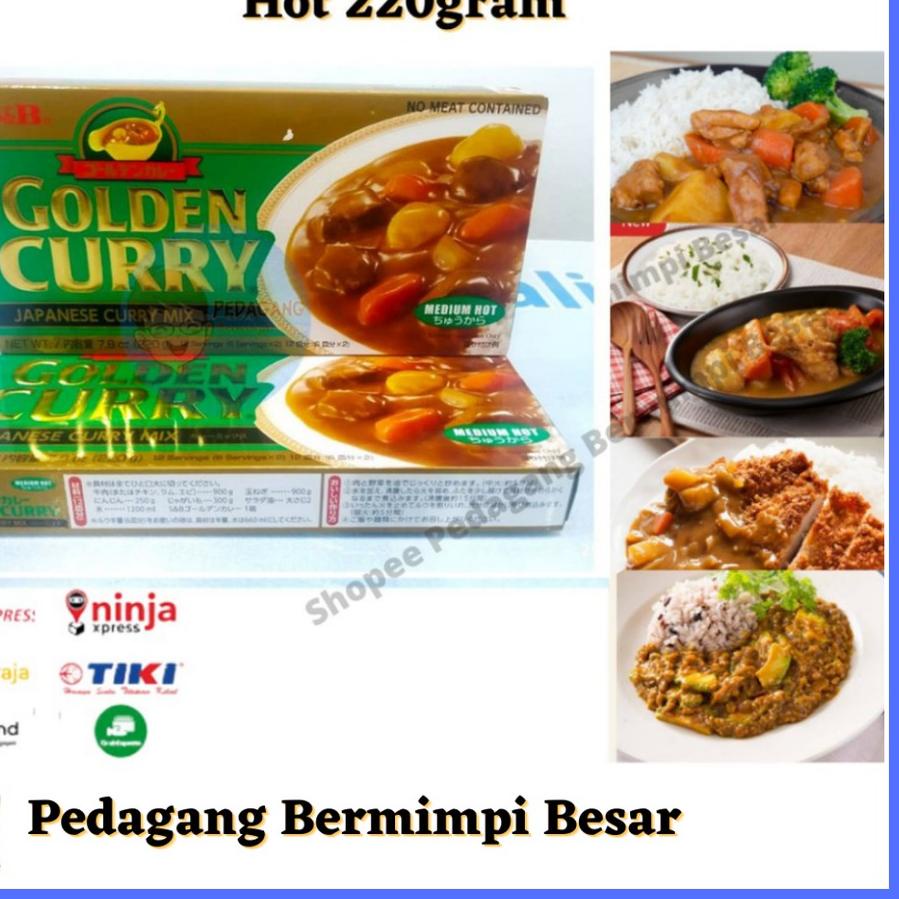 

➾ S&B Golden Curry 220gr Medium Hot | Kari Blok | Kari Jepang ✬