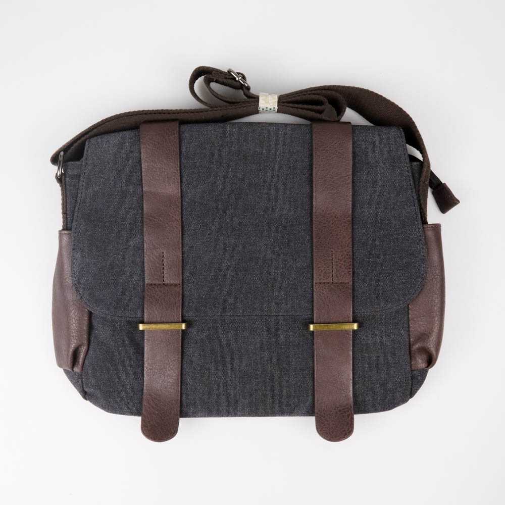 Tas Selempang Pria Korea: Korean Canvas Messenger Bag Kapasitas Besar