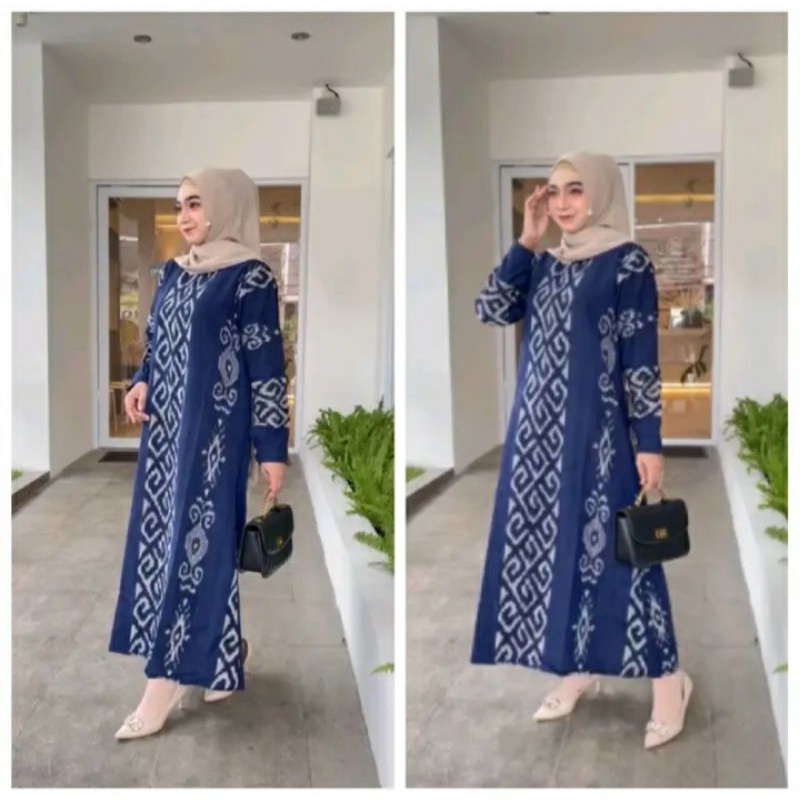 Gamis Tenun Etnik Kekinian | Dress Muslim Modern