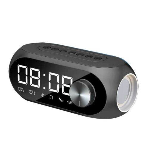 Speaker Bluetooth S8 Clock Alarm Light Disco Mirror Portable