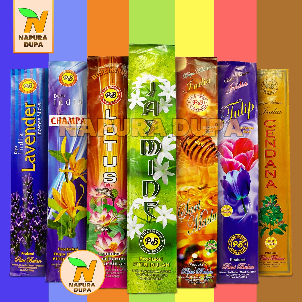 Dupa harum India amplop 7 stik Putri Bulan hio kwangen