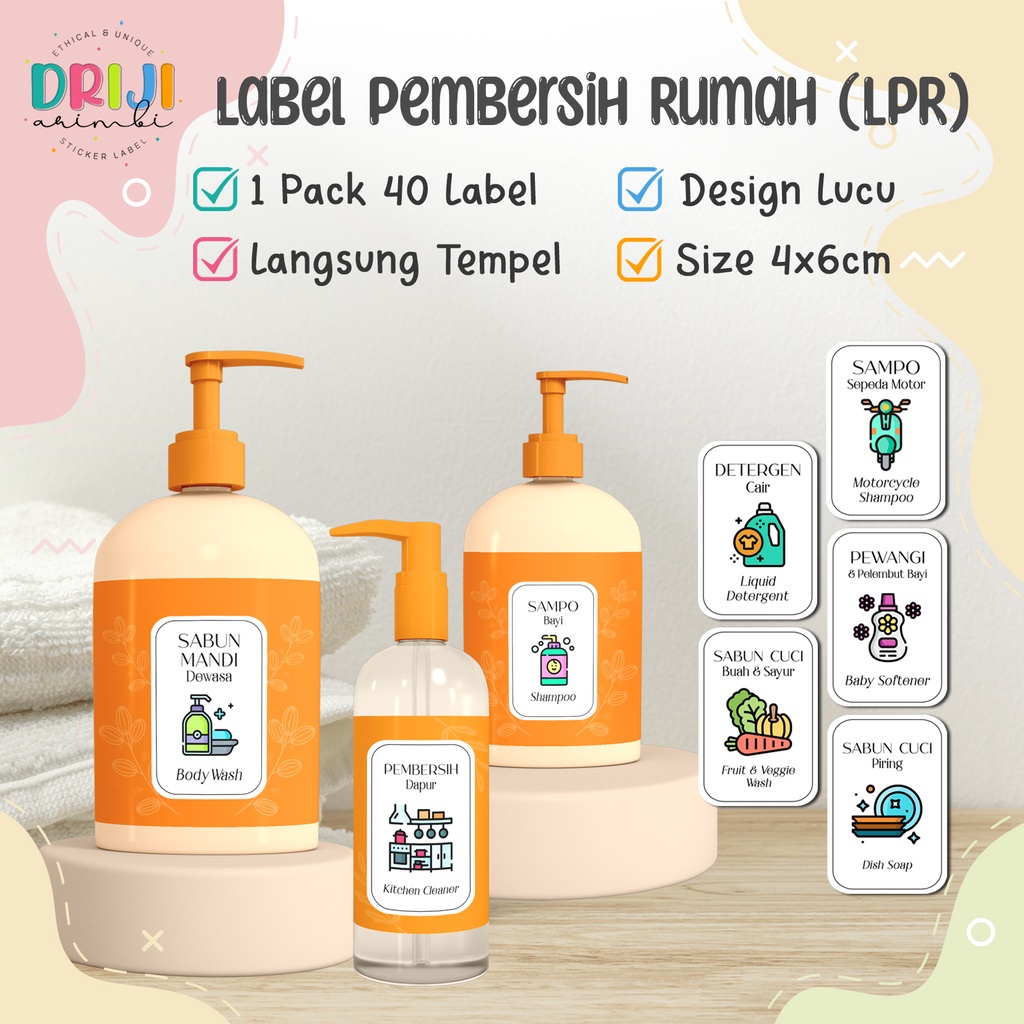 

Label Pembersih Rumah Waterproof