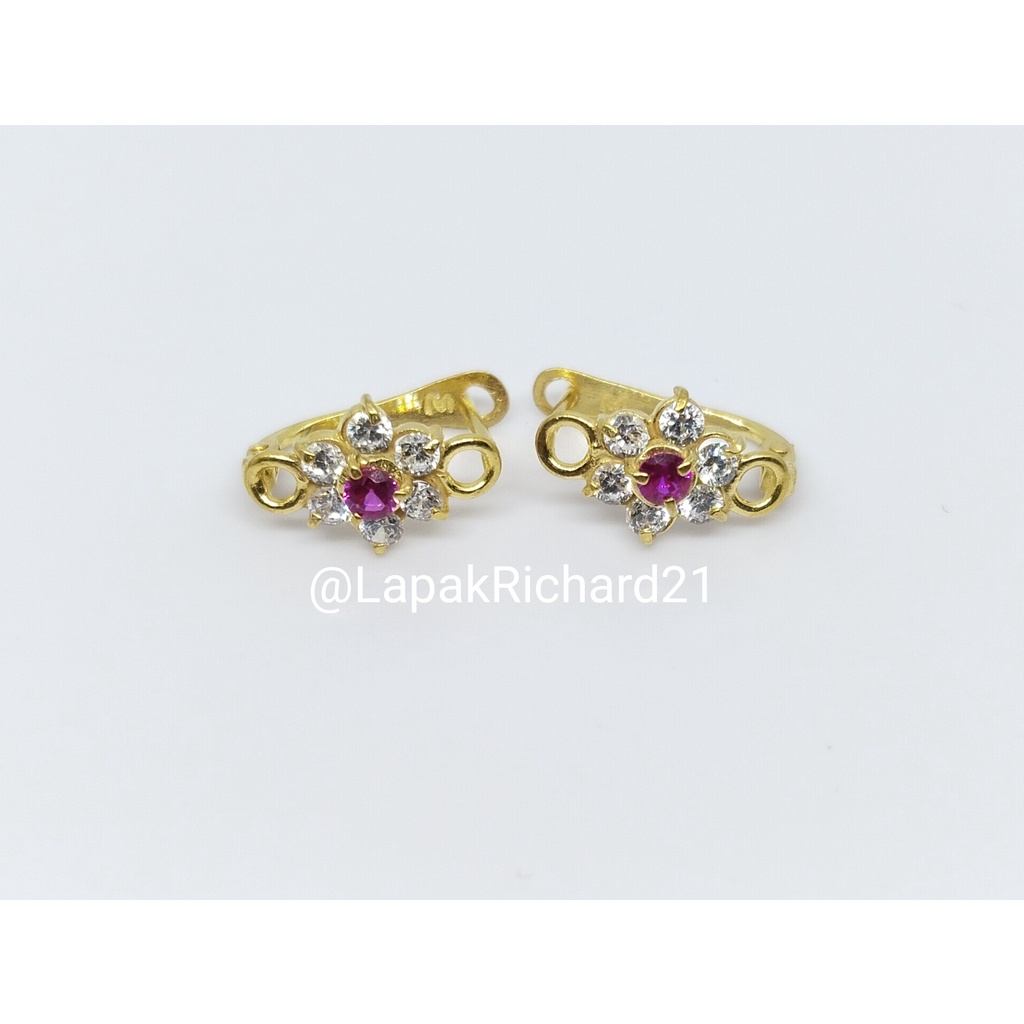 Emas muda anting jepit perhiasan mas muda