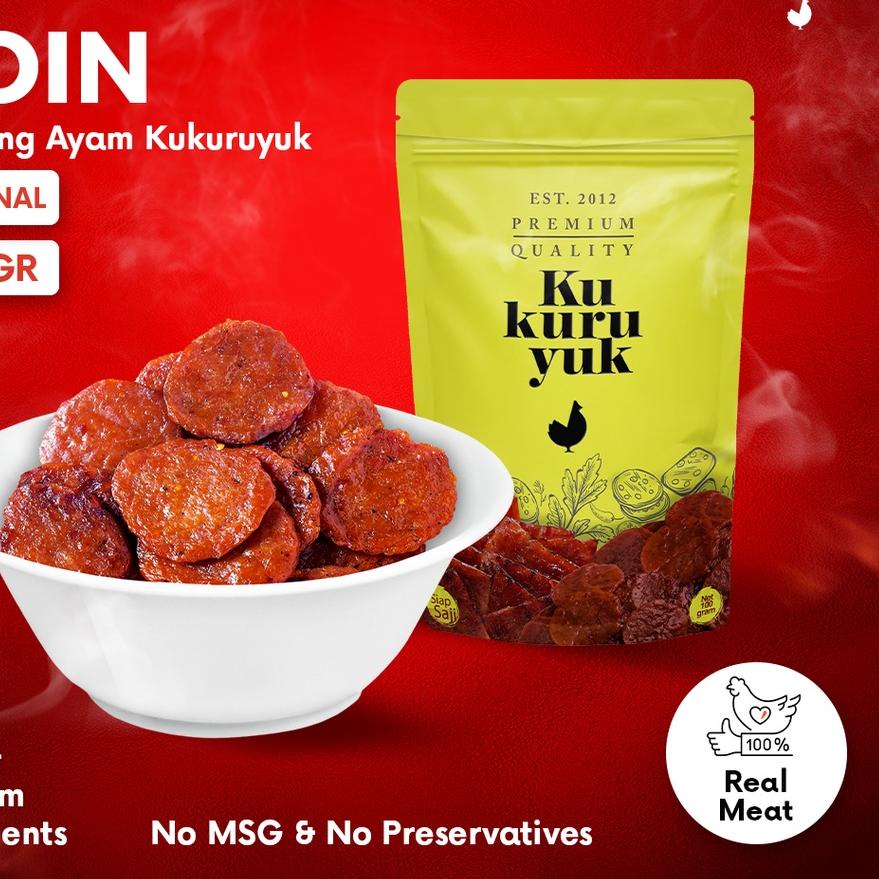 

☝ [PREMIUM COIN] Dendeng Ayam Kukuruyuk Makanan Siap Saji - 100 Gram ☪