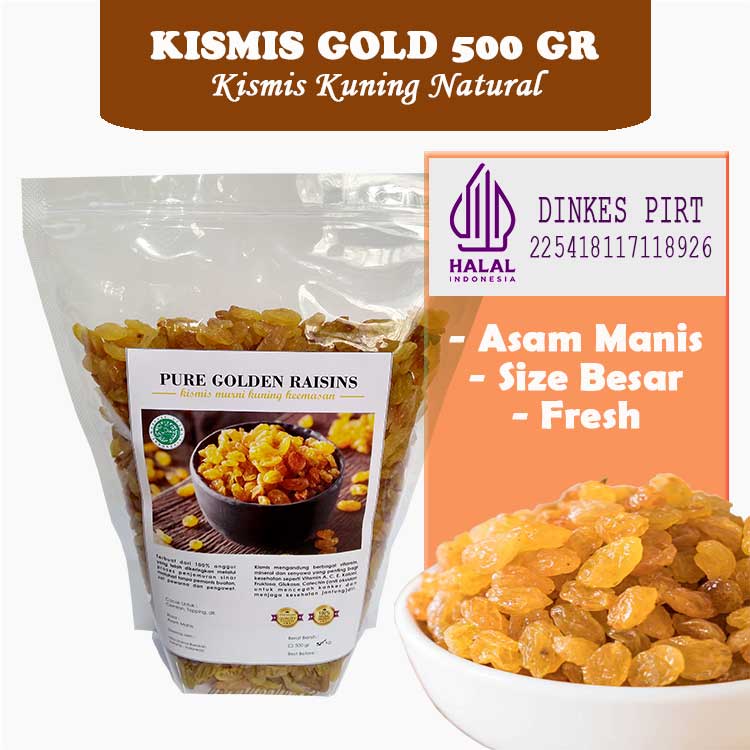 Kismis Gold 500gr Premium Quality Golden Raisin