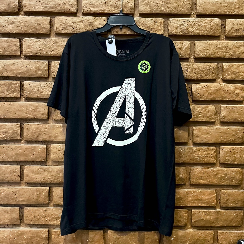 KAOS JUMBO BIG SIZE PRIA AVENGERS GLOW IN THE DARK SRJ LENGAN PENDEK