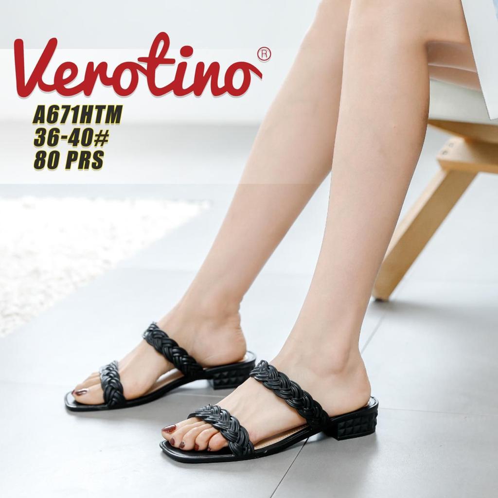 Sepatu Wedges Korea Wanita | Sandal Slop Wedges Jelly Karet Verotino / Sandal Wanita Berhak