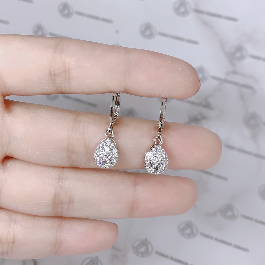 Anting Xuping Silver Perhiasan Fashion Wanita Model Permata Silang *23