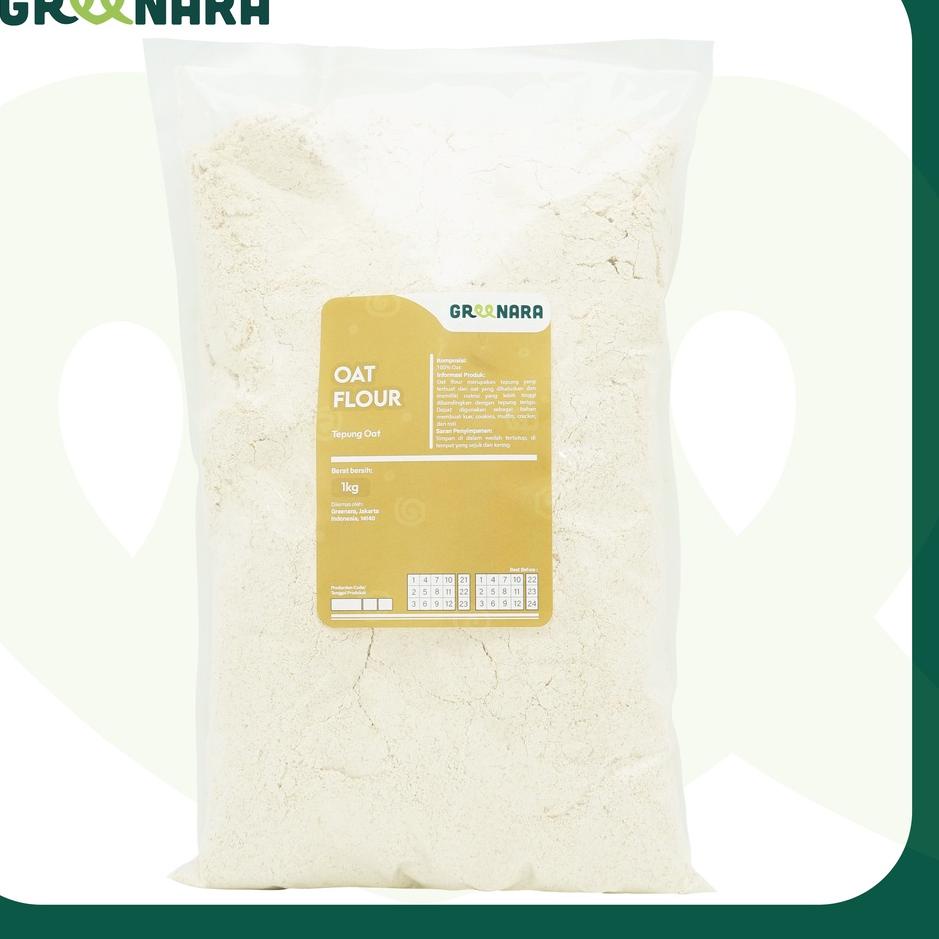 

Beli cepaat Greenara Homemade Oat Flour 1kg / Tepung Oat 1kg