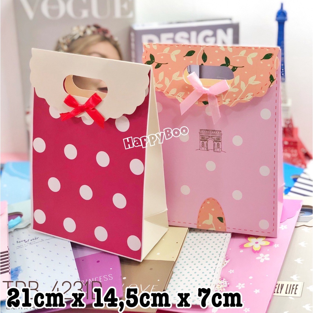 Bag paper goodie bag tas kado kertas gift bag tutup small medium BPS 21x14,5x7cm