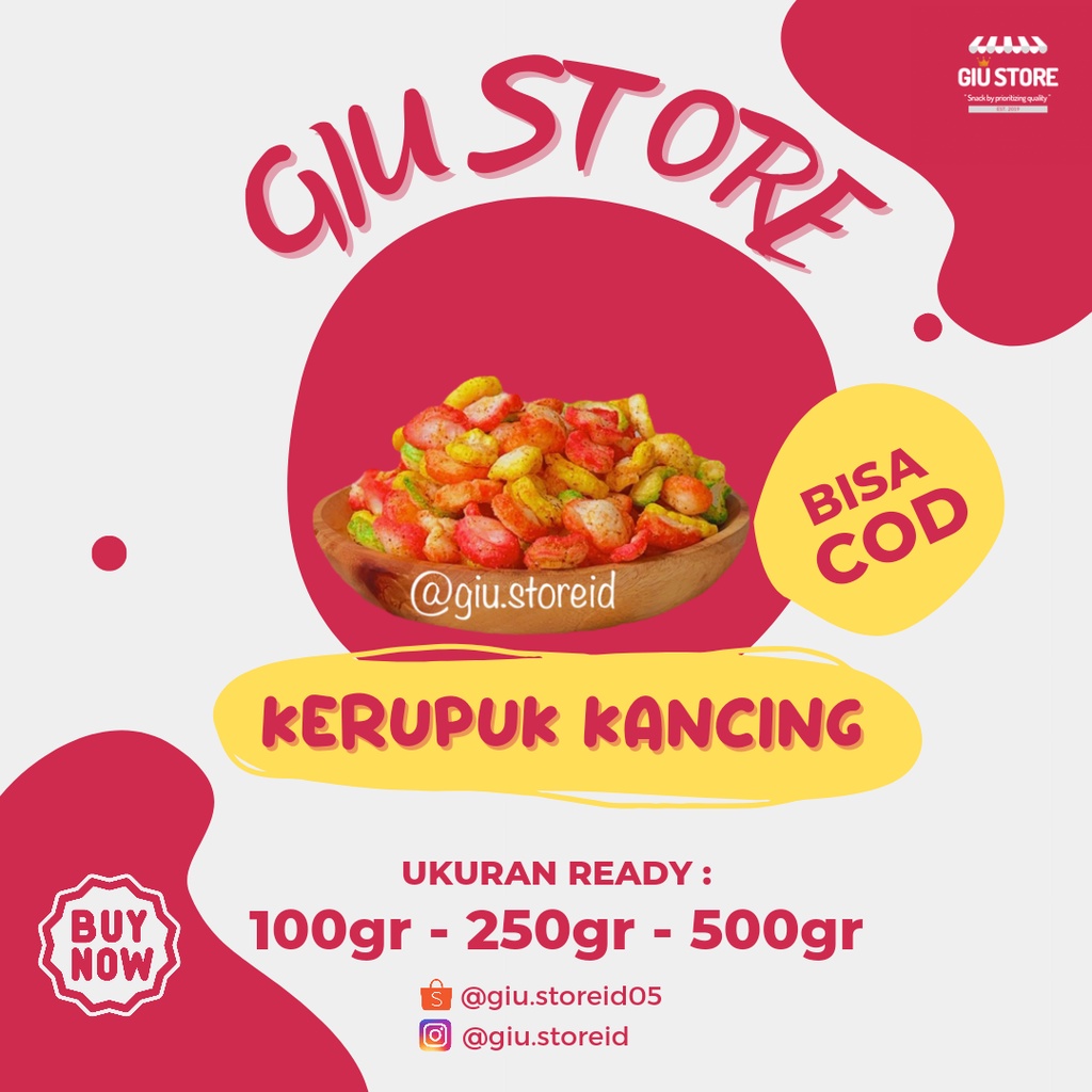 

KERUPUK KANCING PEDAS @250GR & 500GR