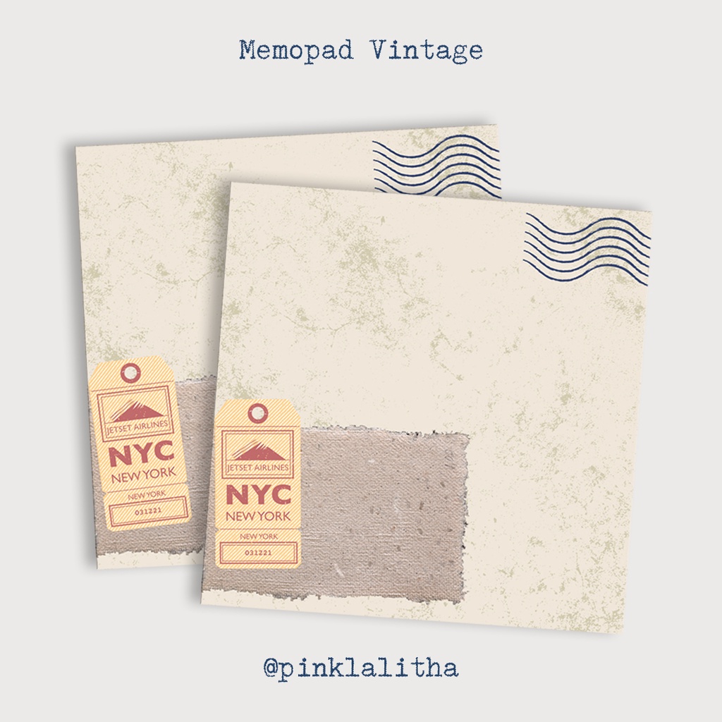 

PInklalitha Note Vintage Memo Pad Cocok Untuk Scrapbook