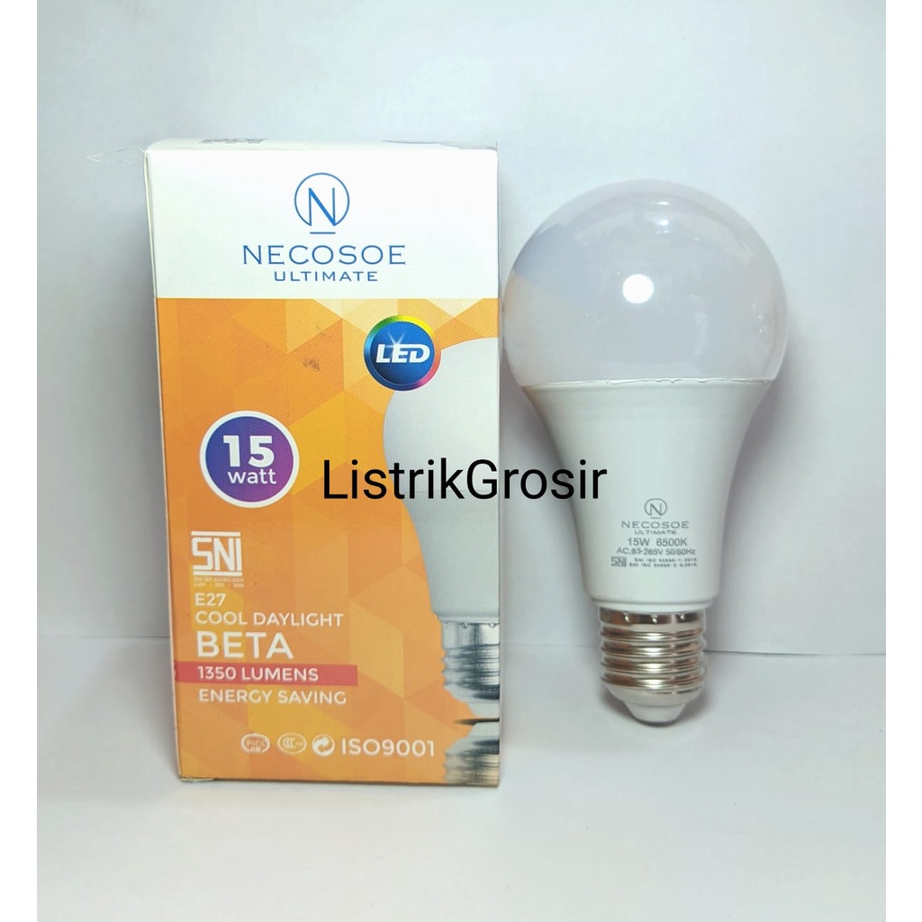 Bohlam Lampu Led Necosoe Ultimate 5w 7w 9w 12w 15 w 18Watt 23 Watt SNI Bergaransi 1 Tahun